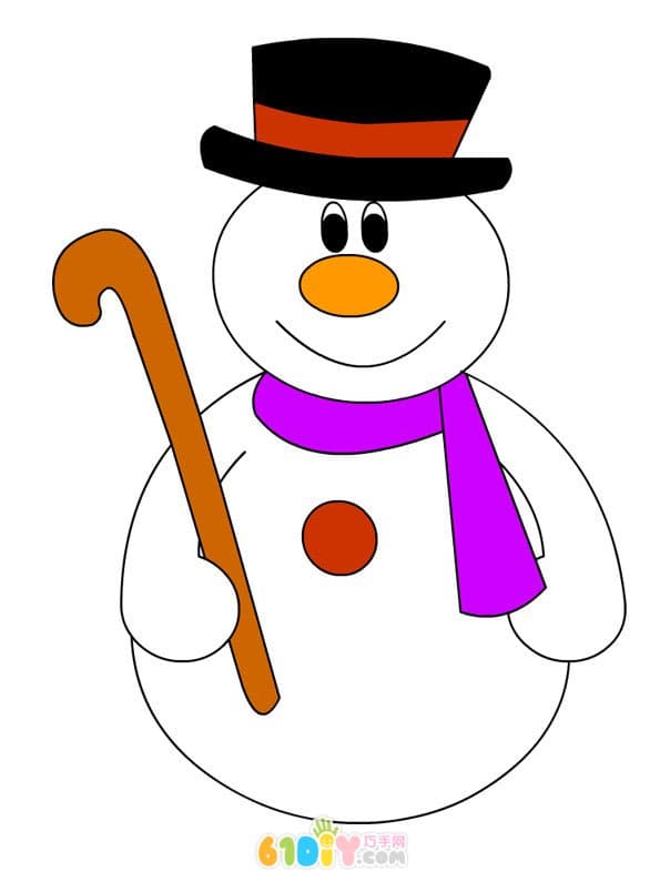 8 simple and cute snowman coloring maps