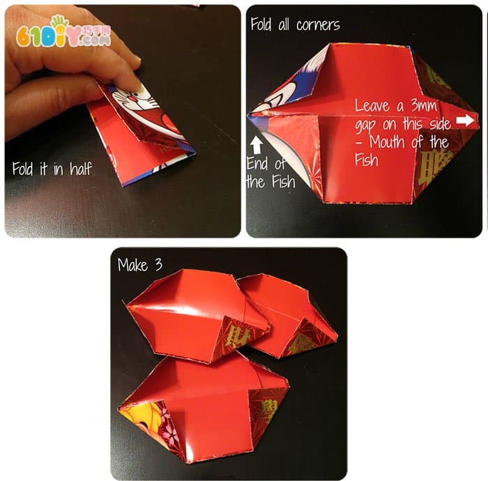 How to make goldfish with red envelopes