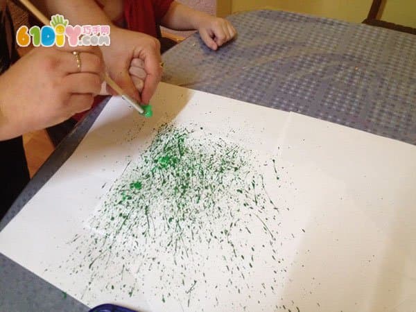 Children's creative painting beautiful flowers