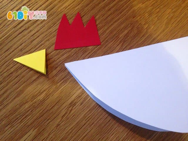 Children's handmade cardboard hen