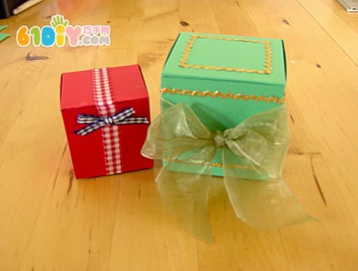 New Year DIY Card Paper Gift Box Handmade