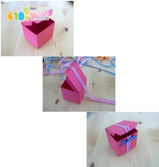 New Year DIY Card Paper Gift Box Handmade