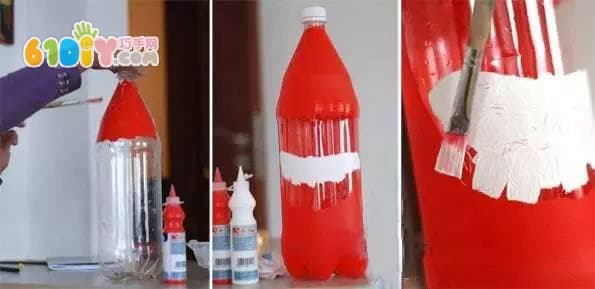 Christmas drink bottle making santa