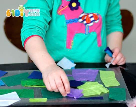 Children making simple new year lanterns