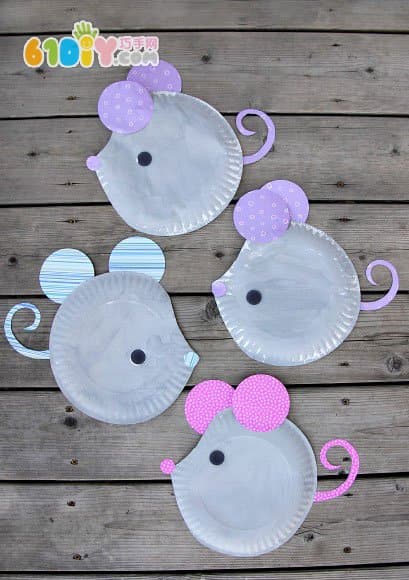 Children's handmade DIY cute paper tray mouse