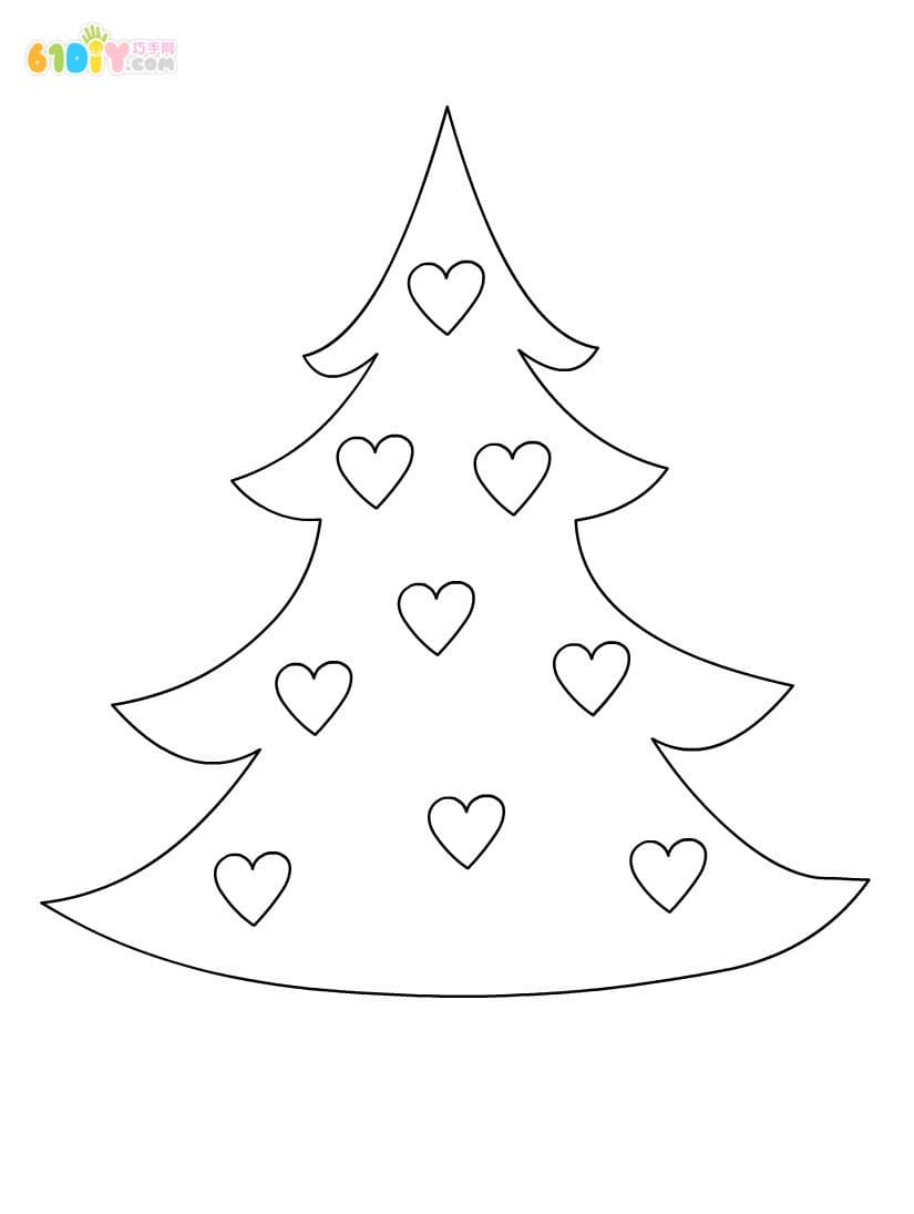 10 kindergarten Christmas tree coloring map