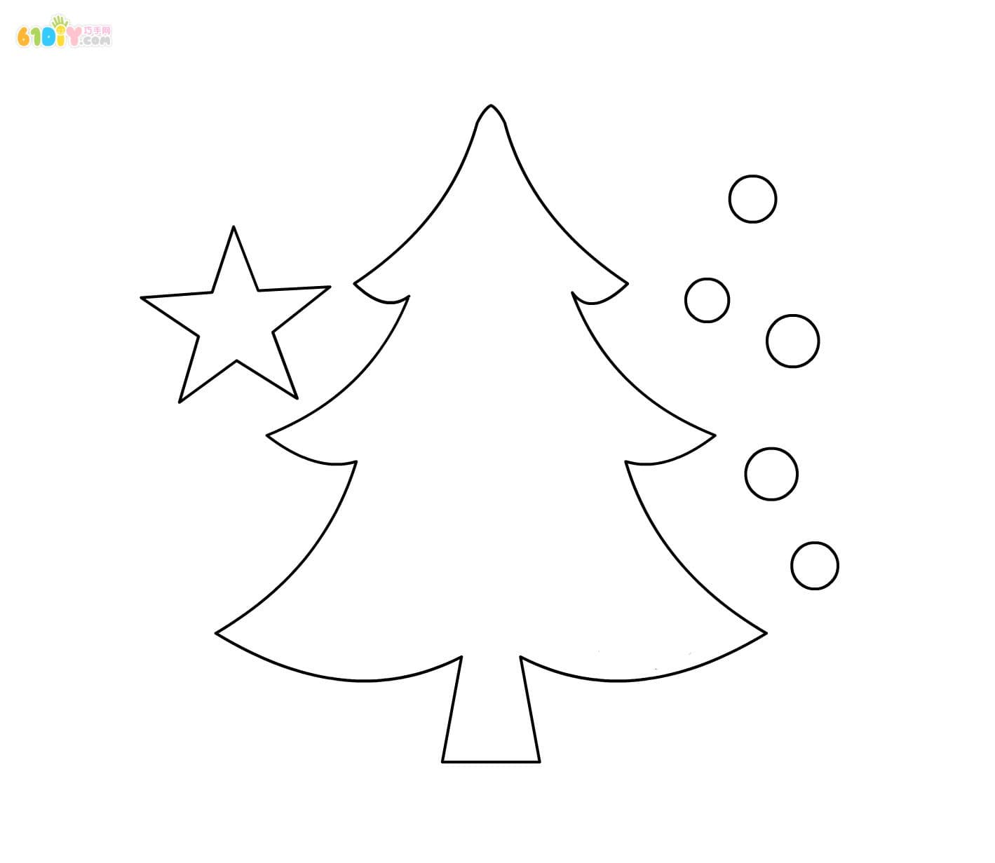 10 kindergarten Christmas tree coloring map