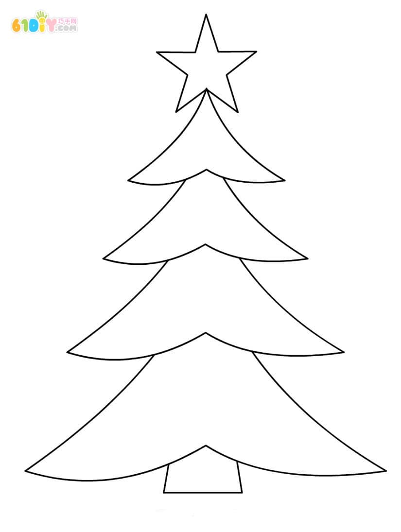 10 kindergarten Christmas tree coloring map