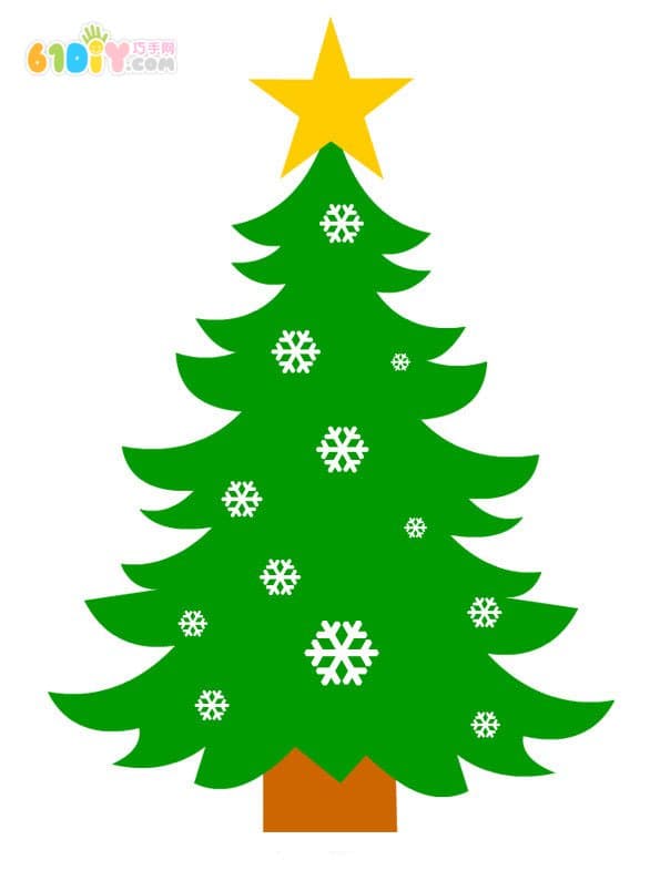 10 kindergarten Christmas tree coloring map