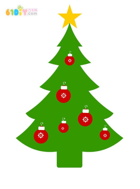 10 kindergarten Christmas tree coloring map