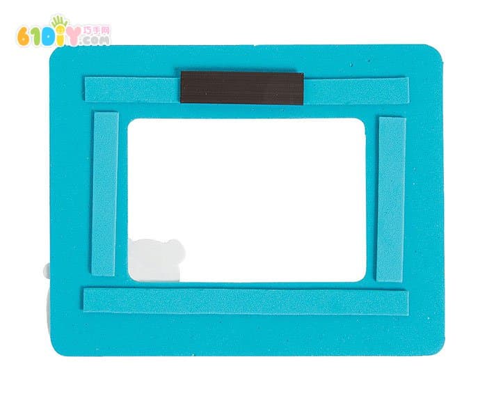 Children's handmade beautiful photo frames in winter