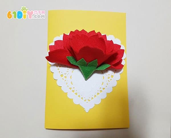 Making beautiful new year stereo flowers greeting card