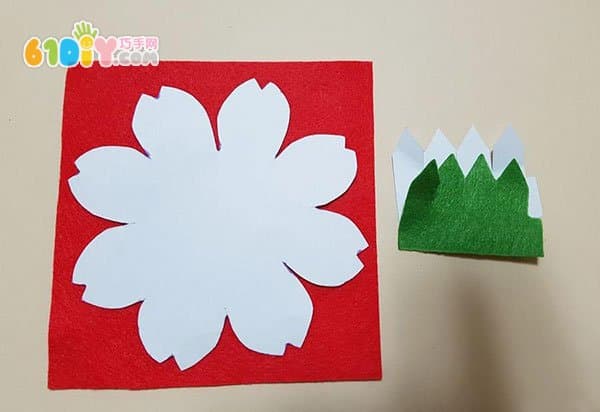 Making beautiful new year stereo flowers greeting card