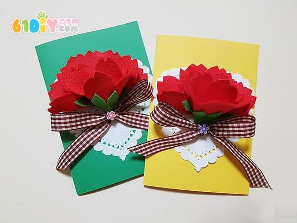 Making beautiful new year stereo flowers greeting card