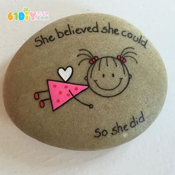 Cute boy girl stone graffiti