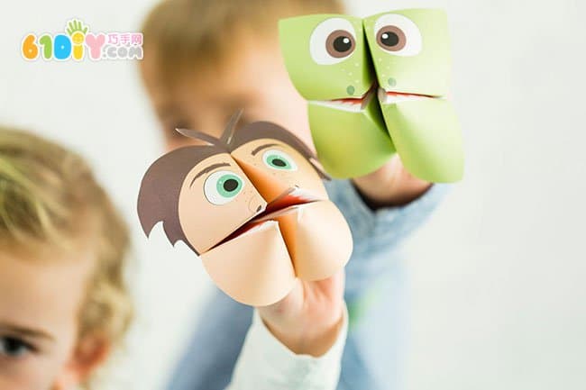 2 cartoon finger dolls DIY production