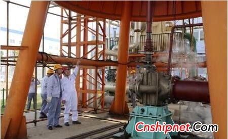 The first set of real ship application cargo pump system of Wuhan marine machinery passed the inspection