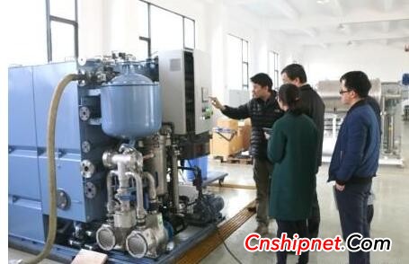 Shanghai Electric Ship Research Environmental Protection CSWB (E) type domestic sewage treatment device passed the acceptance