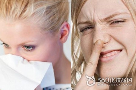 Nose inflammation, red nose, inflammatory substances, spicy stimulation