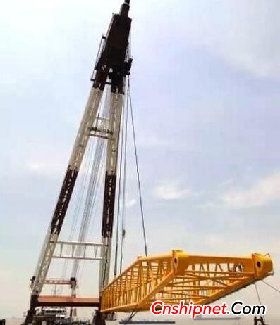 Nantong COSCO Heavy Industry Xiboyu 300 tons offshore crane successfully delivered