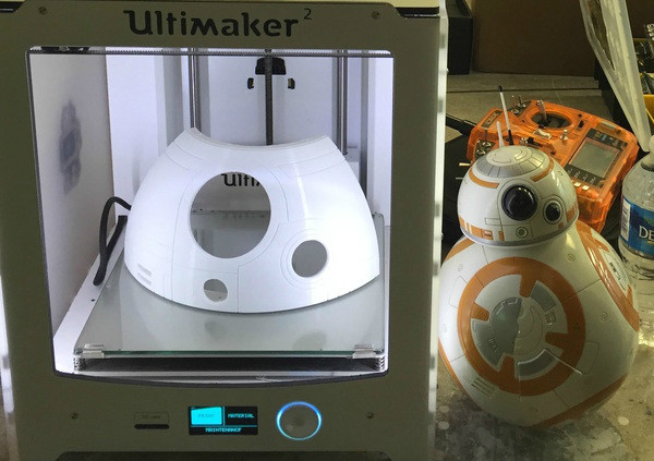 High energy ahead 3D printing Star Wars 7 BB-8 robot