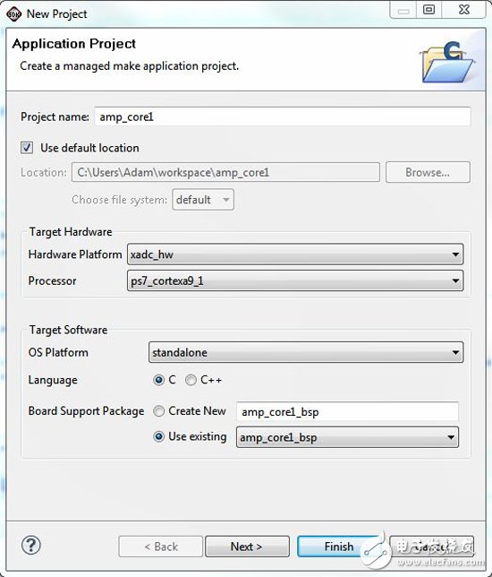 Dual-core asymmetric multi-process processing mode implemented on Zynq SoC