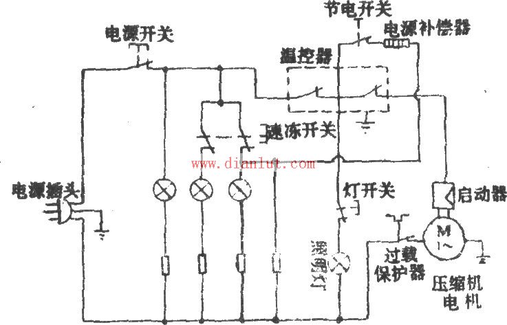 Xinfei BCD-245 refrigerator circuit
