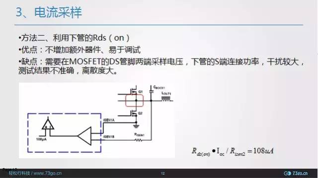 Current sampling picture analysis for switching power supply