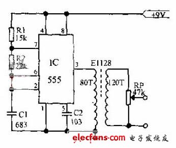 Figure Electronic rhinitis treatment instrument circuit diagram