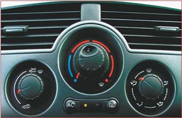 Figure 1. User interface of a typical automotive automatic air conditioner