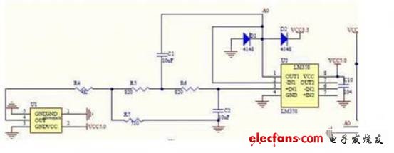 Voltage follow and preamplifier circuit