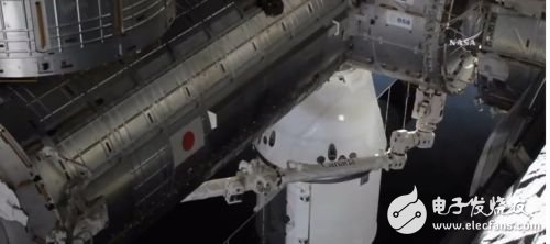 The spacex dragon spacecraft loaded 5,500 pounds of materials and docked successfully with the space station.