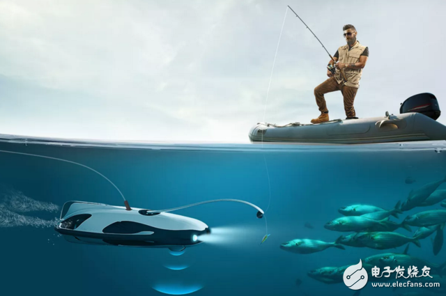 VR technical support! Drone catches fish through sonar