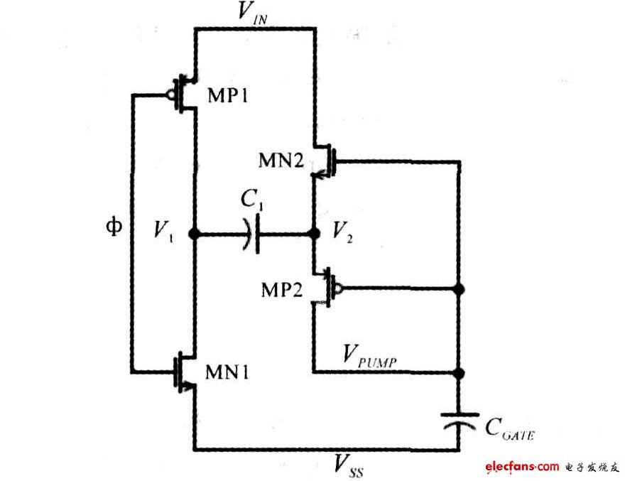 Bootstrap charge pump schematic