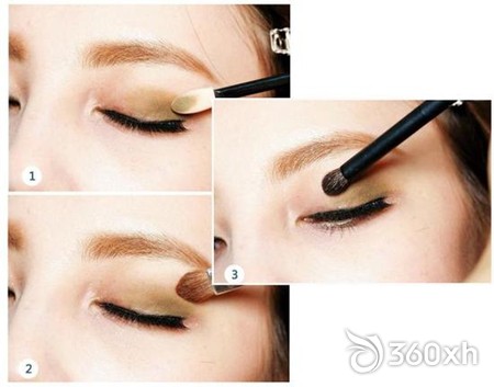 Eyeshadow steps illustration