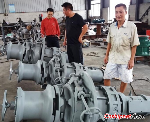 Jiangsu Jinshun Winding Machine 4 electric windlass successfully passed inspection