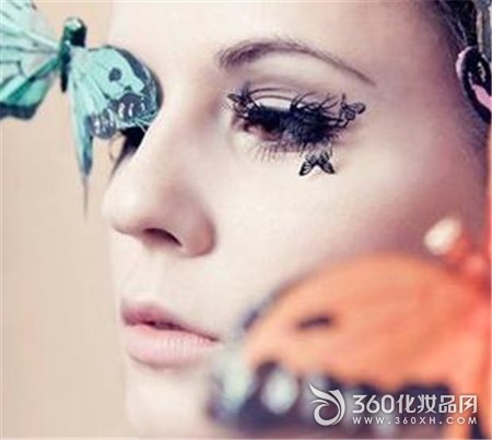 Fashion art fake eyelash butterfly eye shadow makeup