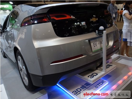 Figure: 3D electric car wireless charging reference display in TDK research and development