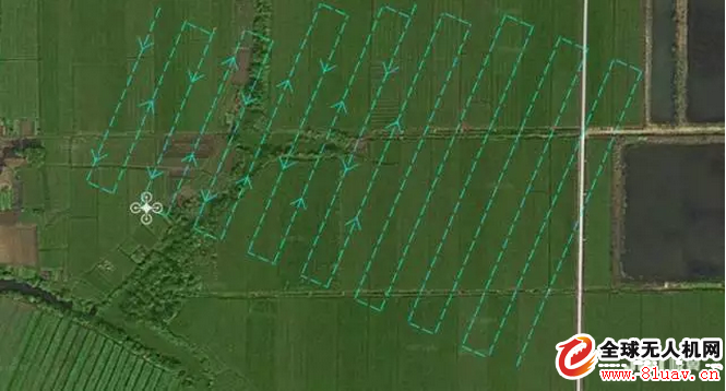 Anatomy of UAV route planning, based on reciprocating motion of convex polygonal blocks