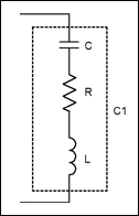 Figure 1A. Non-ideal capacitance model