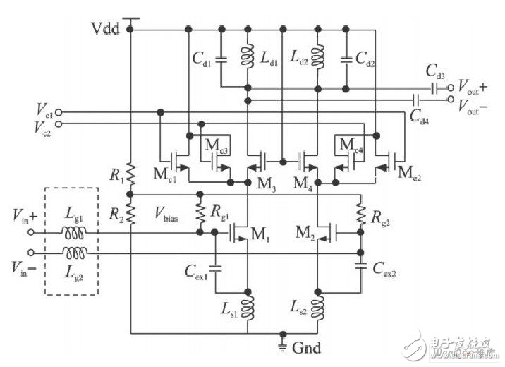 Low noise amplifier schematic