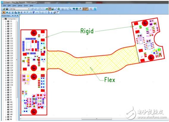 Figure 4: Rigid/flexible boards allow for maximum use of available space.