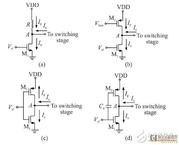 Several structures of the transconductance stage of the folding mixer