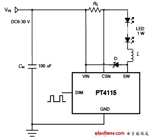 Figure 2 LED spotlight drive circuit