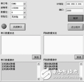 Figure 6 LabVIEW serial to WiFi front panel display