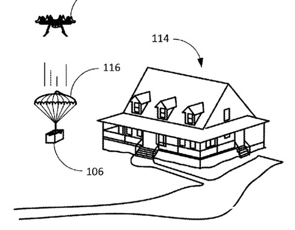 Amazon wins new patent for drone express parcel: tag built-in parachute