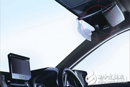 Installed in the position of the sun visor