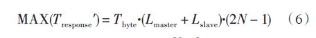 When x = N - 1, the response time Trespons' maximum is: