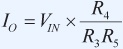 In Equation 1, the load resistance affects the output current, but if we set R1 = R3 and R2 + R5 = R4, the equation is reduced to: