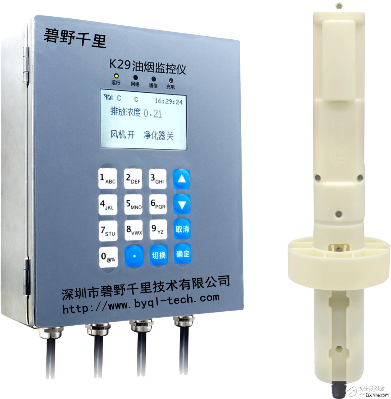 Biye Qianli BYQL-K29 oil fume monitor, implement online monitoring system analysis